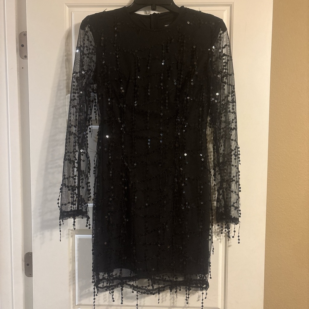 Pretty little thing Black Sequin Dress